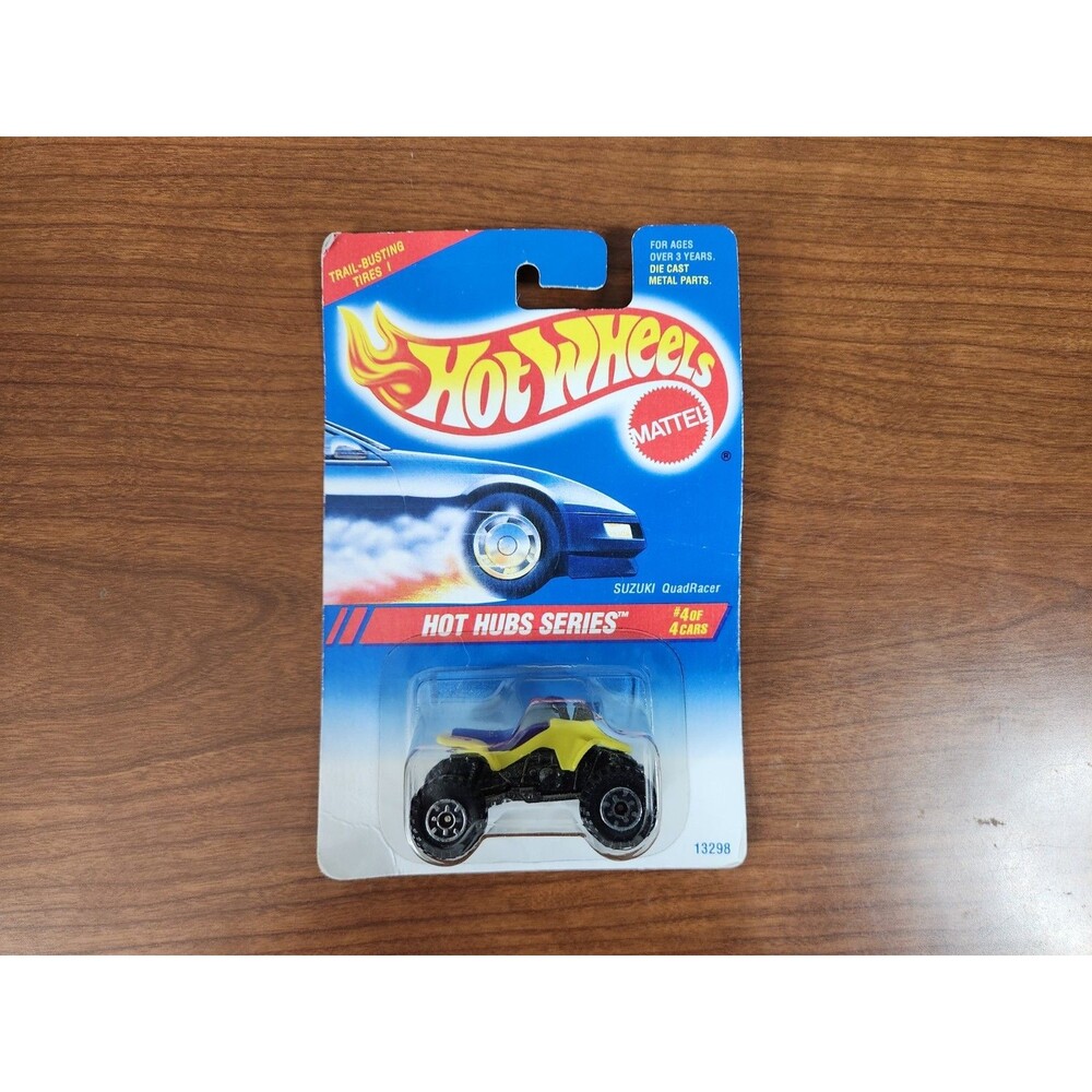 Vintage 1995 Hot wheels Hot Hubs Series Suzuki Quadracer #4 ~ Collector 311 New